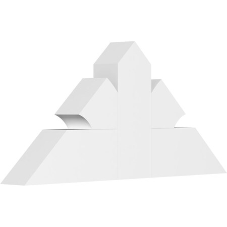 Ekena Millwork Richland Architectural Grade PVC Gable Bracket, 36"W x 16 1/2"H x 4"D x 6"F, 11/12 Pitch GBP036X17X0406RIC00